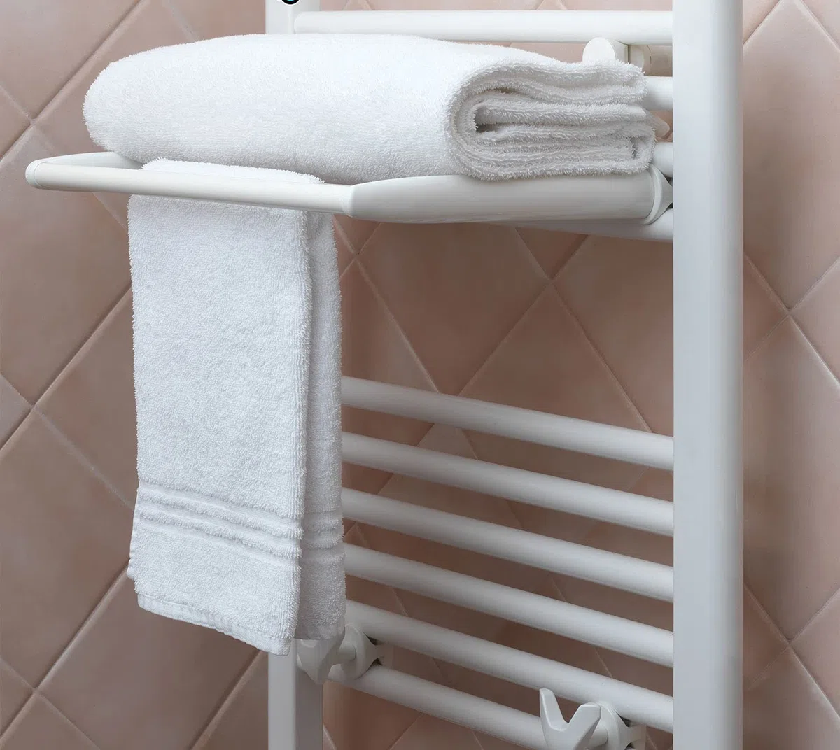 Handy Up - Handtuchhalter für Badheizkörper, Sie können ihn direkt an den Heizkörpern befestigen - Weiß