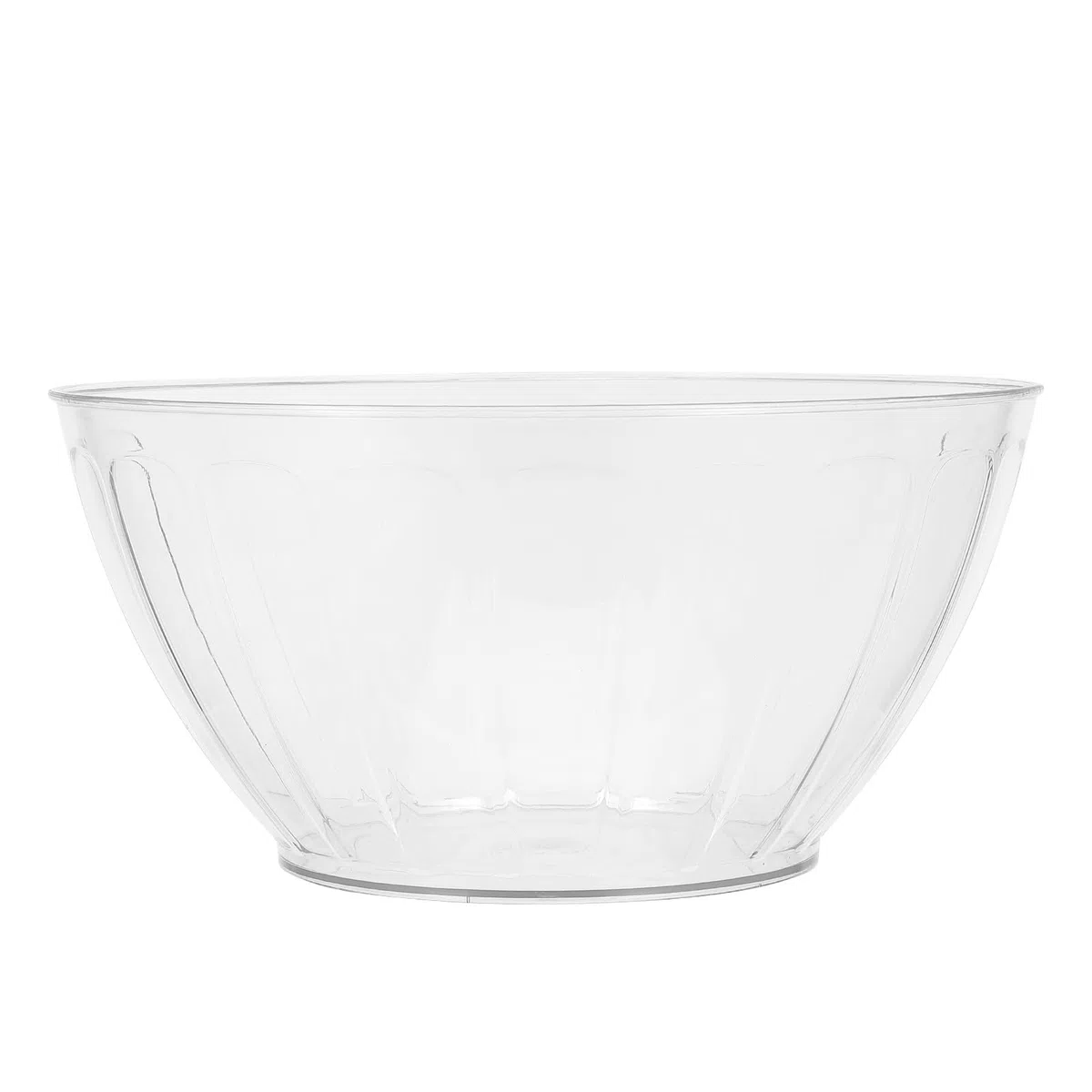 Große Bowle aus Kunststoff: 31 cm (12,2 Zoll) – Servierschale für Cocktails, Sangria und Limonade – Transparente Getränkeauslage mit offenem Deckel – Partyschale für Feiertage, Buffets,
