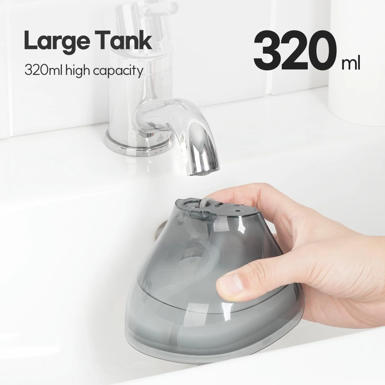 OKYUK Dampfglätter 1800W, Tragbarer Steamer für Kleidung, 320ml Wassertank, Schnellaufheizung, Dampfbügeleisen inkl. 2 Bürsten, Ideal für Reise & Zuhause, Faltenentferner gegen Bakterien(Weiß)