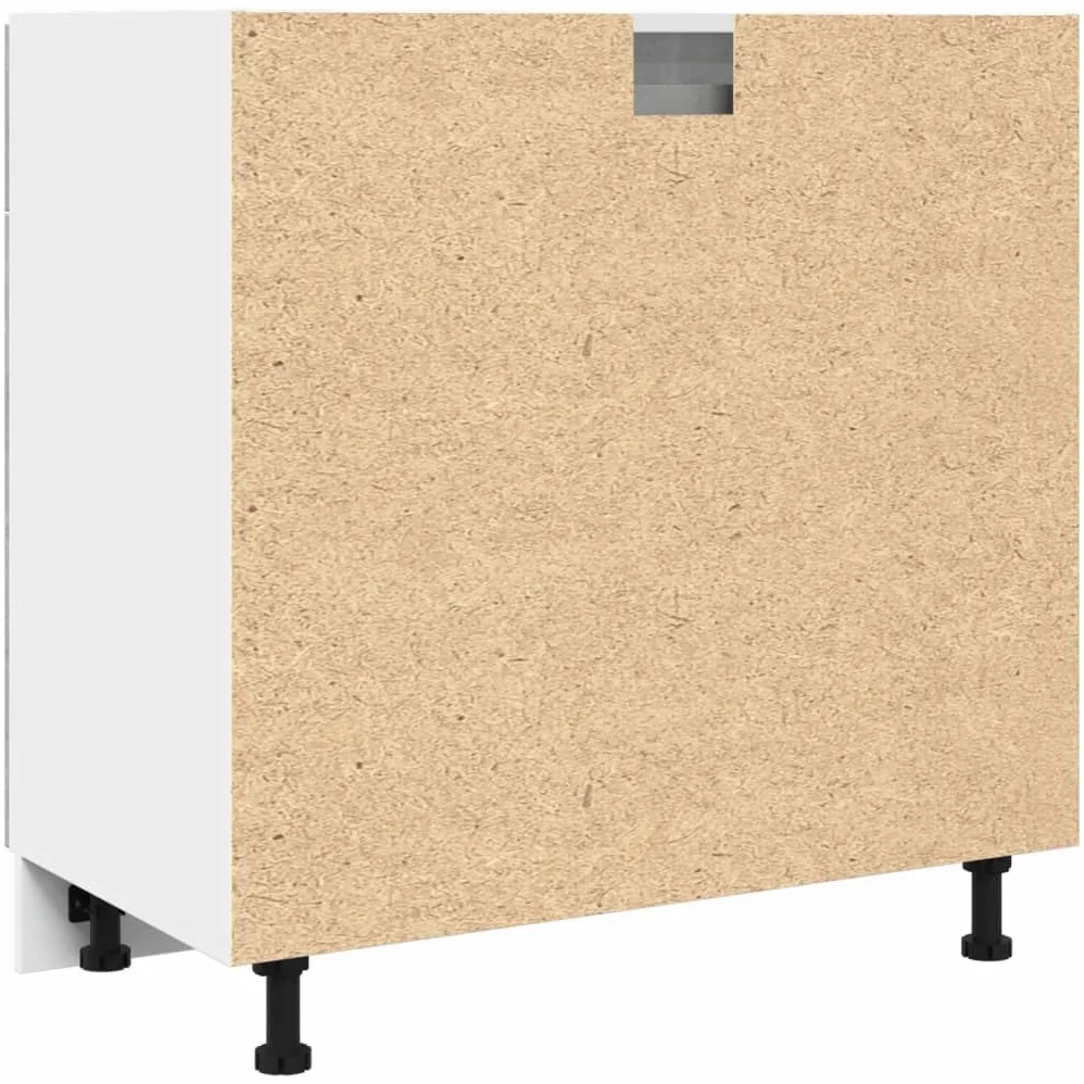 vidaXL Schubunterschrank Lyon Betongrau 80x46x81,5 cm Holzwerkstoff, Küchenschrank, Gastronomieschrank, Gastro Möbel, Küchenmöbel, Aufbewahrungsschrank