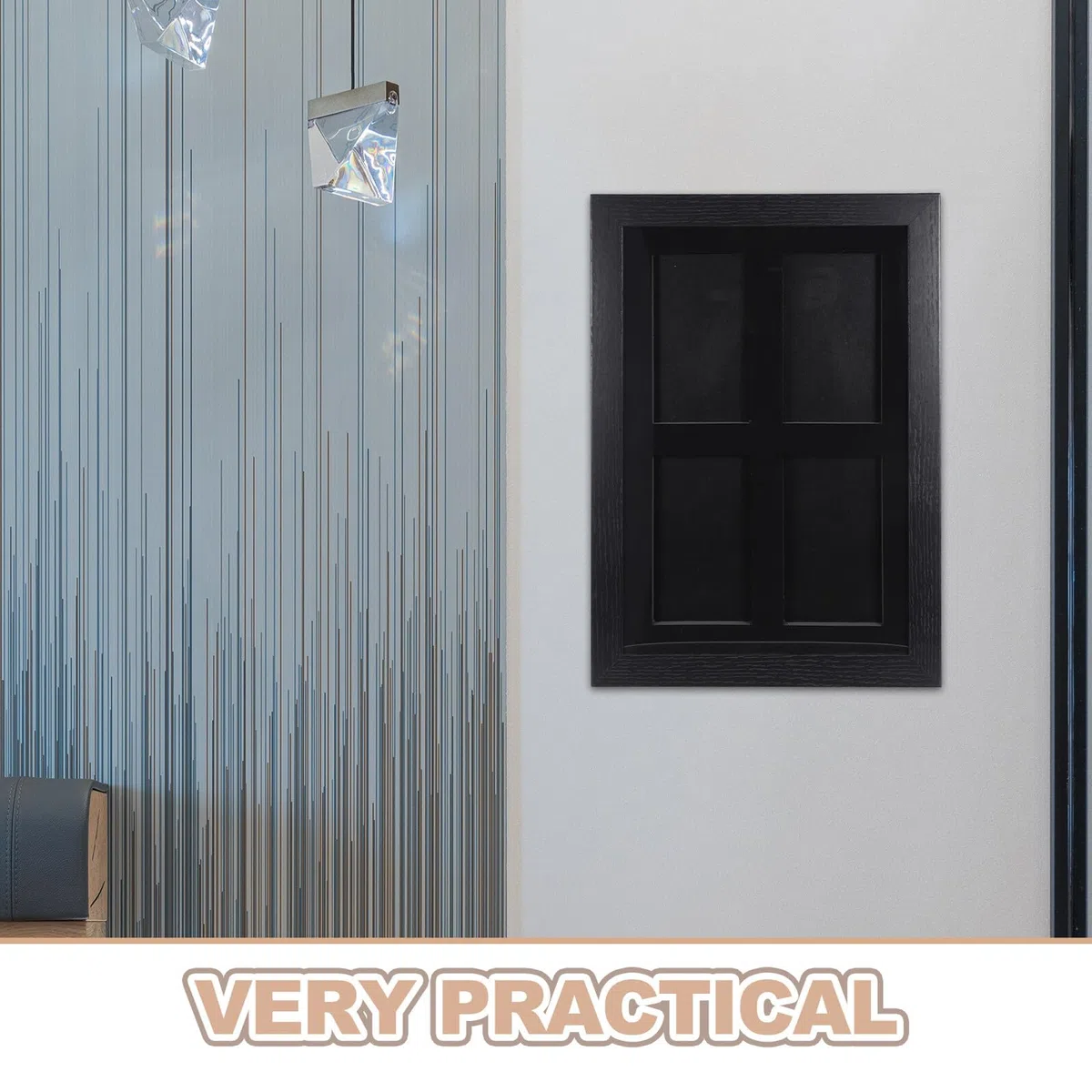 Lurrose Gerahmter Sammelkarten Rahmen für Wand und Tischmontage 4 Fächer Transparente Abdeckung Psa Kompatibel Kartendisplay für Sammelkarten und Trading Cards