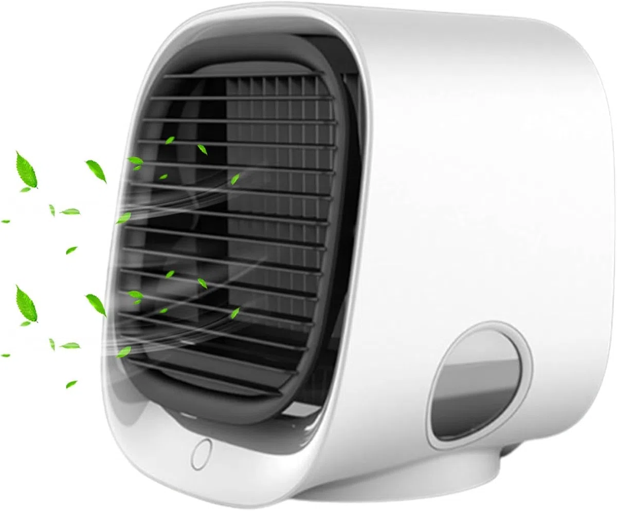 AiraBreeze® Luftkühler, Airabreeze Kleine Klimaanlage für Zimmer, Tragbarer Klimaanlagen Ventilator Usb-Betriebener Luftkühler, Tischventilator mit Wasserkühlung, für Familie, Klimaanlage, Reisen