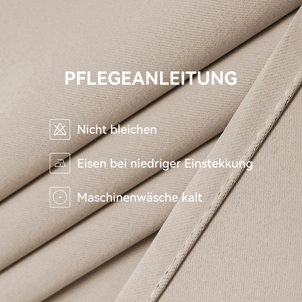 CUCRAF Vorhang Blickdicht Thermovorhang Kälteschutz 2er Set H225 x B140 cm Verdunklungsvorhänge Beige Gardinen mit Ösen, Weich und Langlebig Schallschutz Vorhang für Schlafzimmer Wohnzimmer