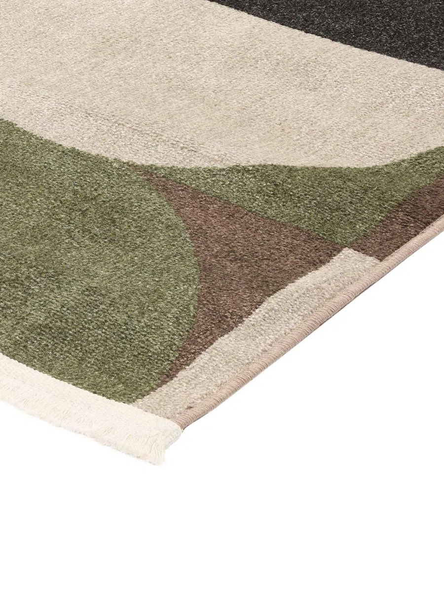 RugVista Jeff, Teppich, Moderne Teppiche, 160 x 230 cm, Rechteckig, Mittlerer Stapel, Wohnzimmer, Schlafzimmer, Maschinenwäsche, Oeko_tex_100, Grün