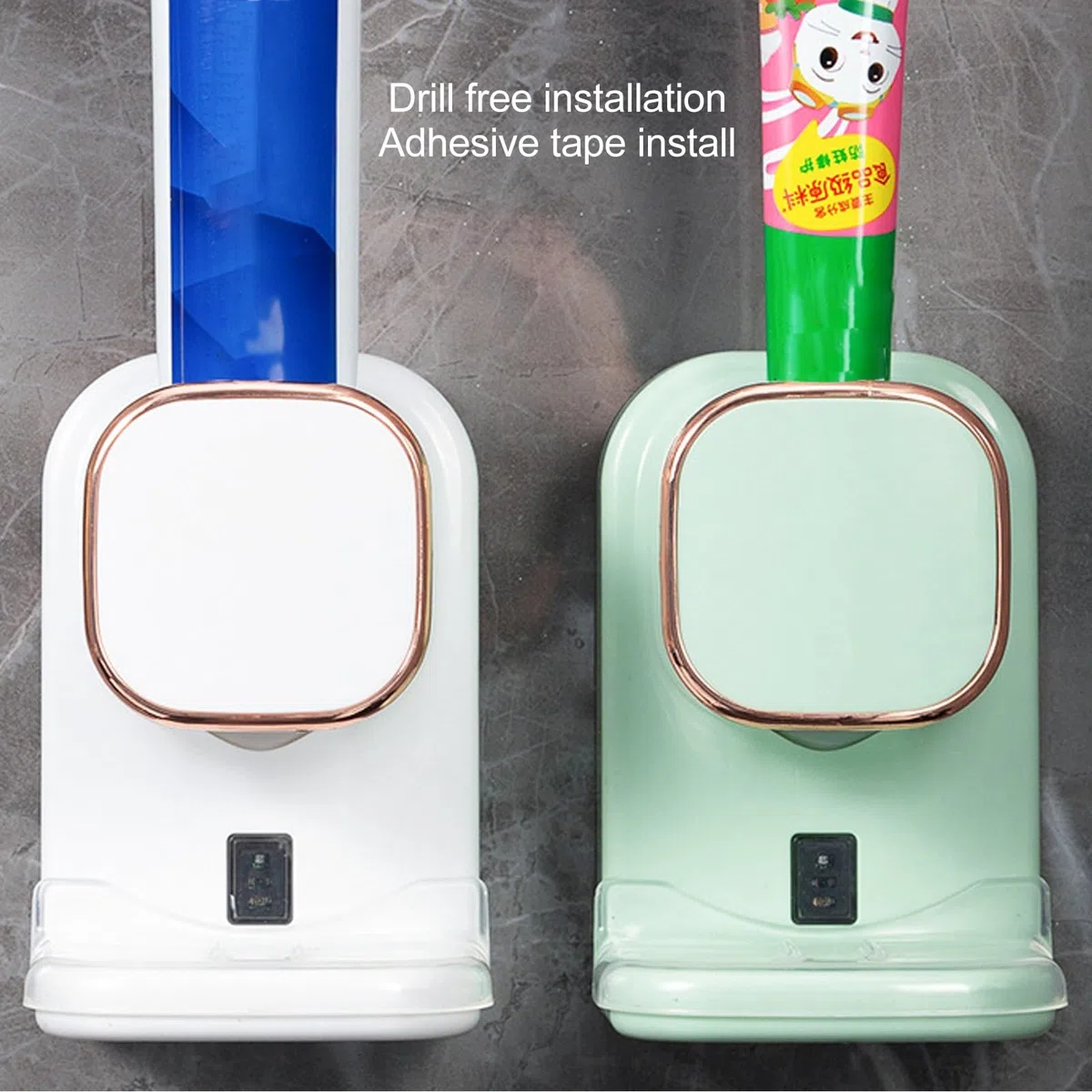 Automatischer Zahnpastaspender wandmontiert, elektrischer Zahnpasta-Squeezer mit USB-Antrieb für Familien & Kinder im Badezimmer (Weiß)