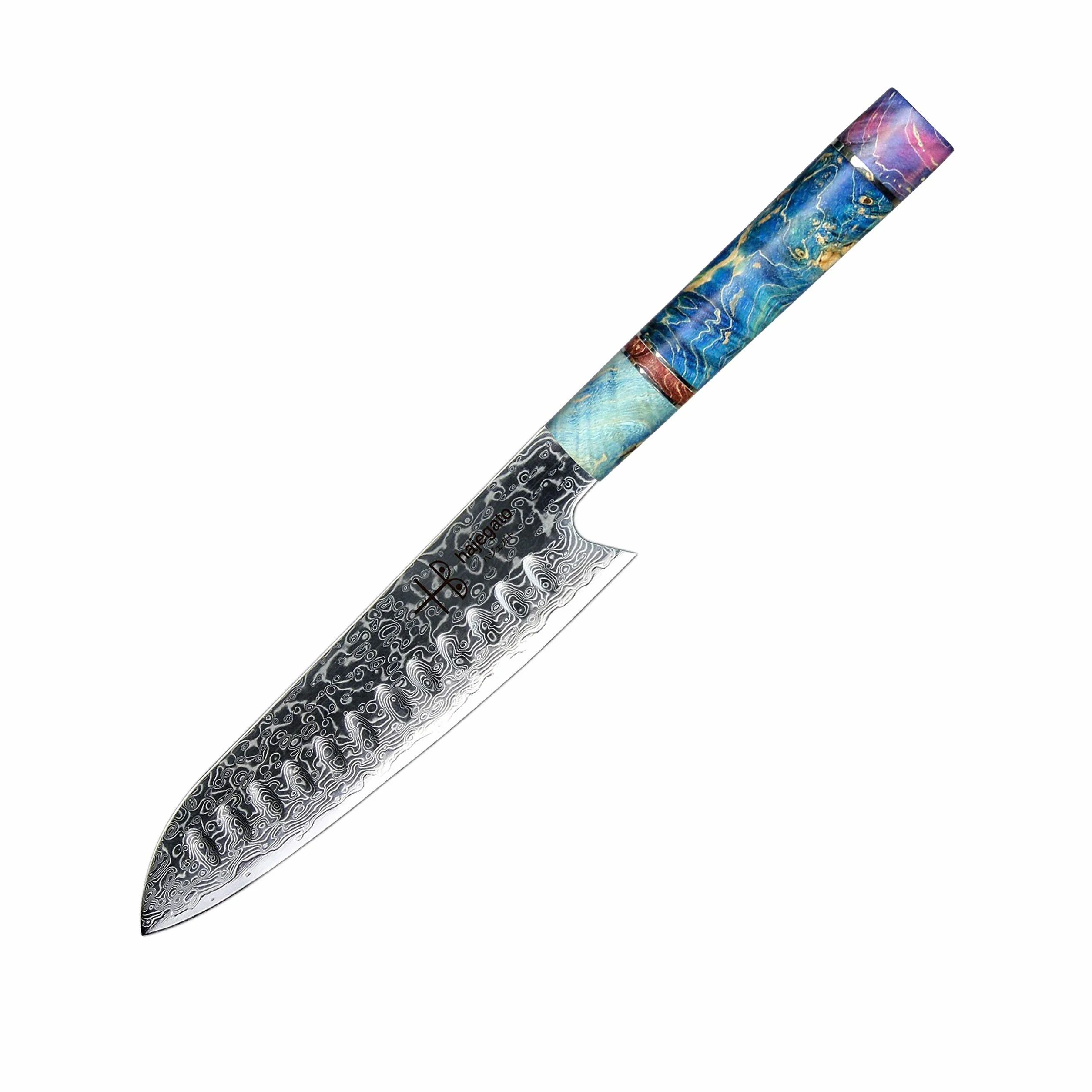 Damastmesser - Einzigartiges Griff Kochmesser Profi Japanisches VG10 - 67 Schichten Damaststahl - Hohe Qualität Ultra Scharfe Santoku Messer (7")