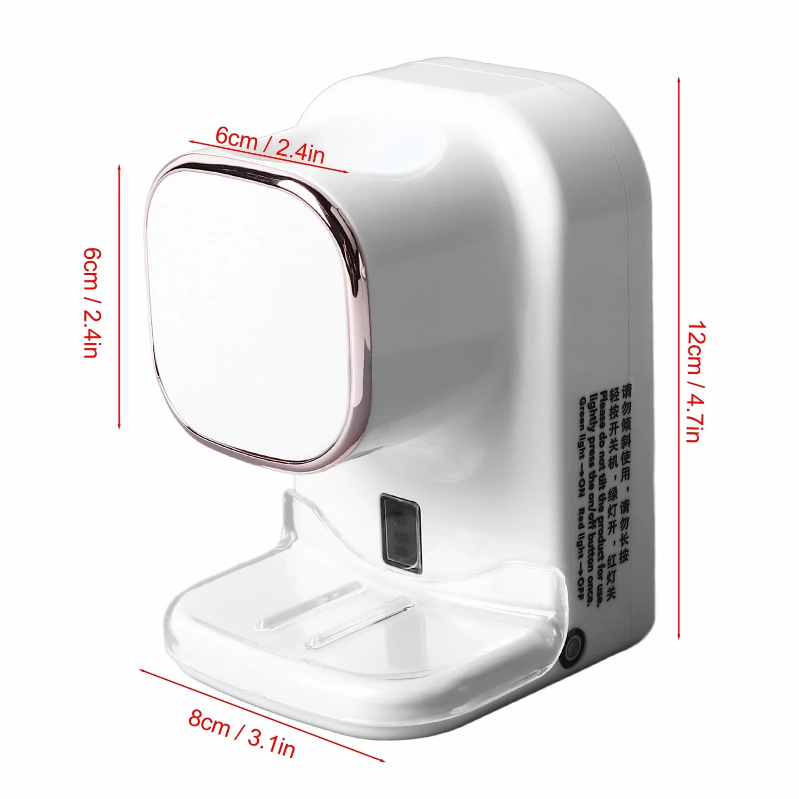 Smart Automatic Zahnpasta -Spender, USB Wiederaufladbare Wandmontierte Händequadrate für Kinder und Familienbadezimmer (einschließlich Installationskit) (White)