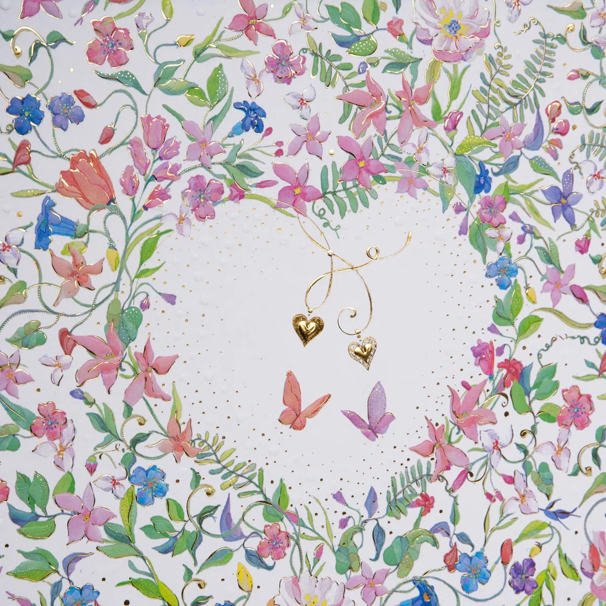 goldbuch 08 035 Hochzeitsalbum Charming Heart, Fotoalbum mit 60 weißen Seiten und Pergamin-Trennblättern, Erinnerungsalbum mit Blumenmuster mit Herz, Photo Album für Liebespaare, ca. 30 x 31 x 4 cm