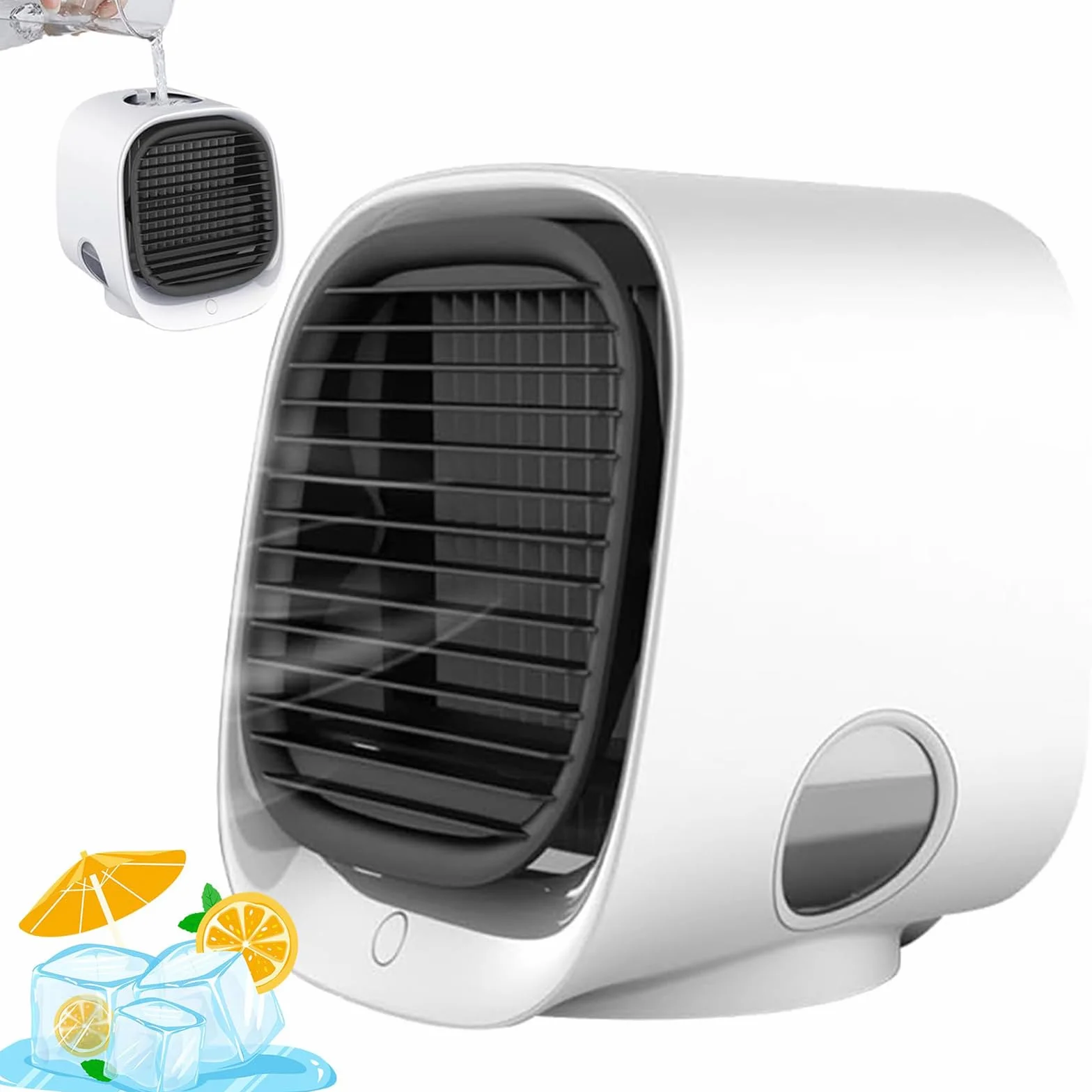 Aira Breeze Kühlklima für Zimmer, Wasserkühlung, USB-Betrieb, Familie, Reise (Weiß)