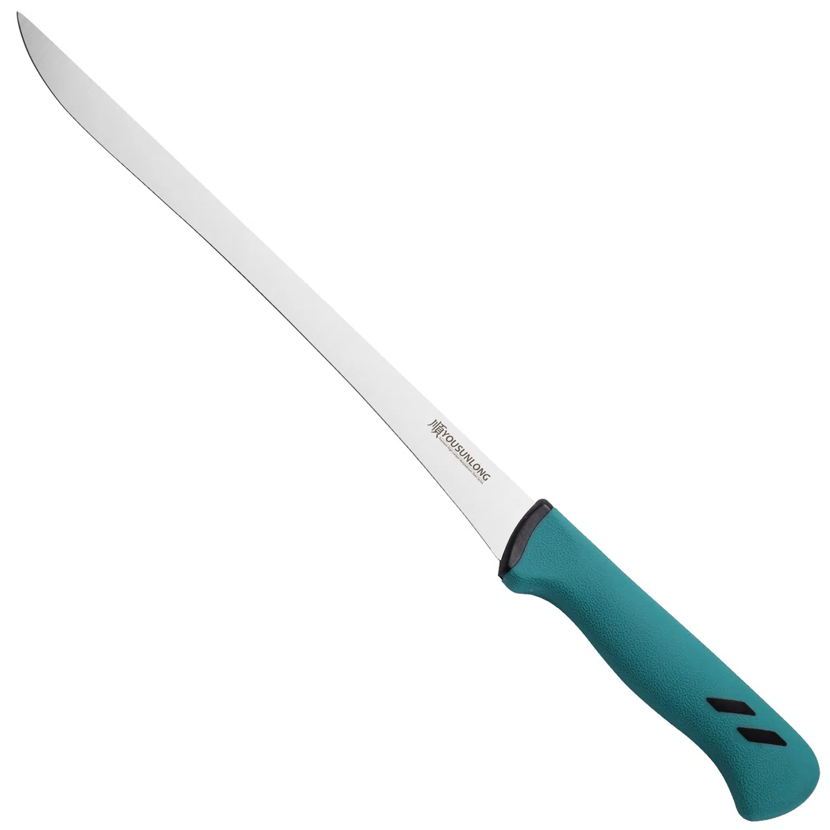 YOUSUNLONG Aufschnittmesser Schinkenmesser – 12 Zoll (305 mm) – Super scharf – Edelstahl mit hohem Kohlenstoffgehalt – Fleisch- und Schinkenschneider – gebogene, flexible Klinge…