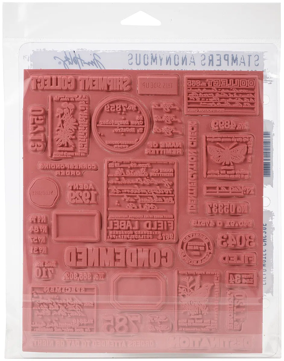 Tim Holtz Cling Stamps 7"X8.5"-Field Notes