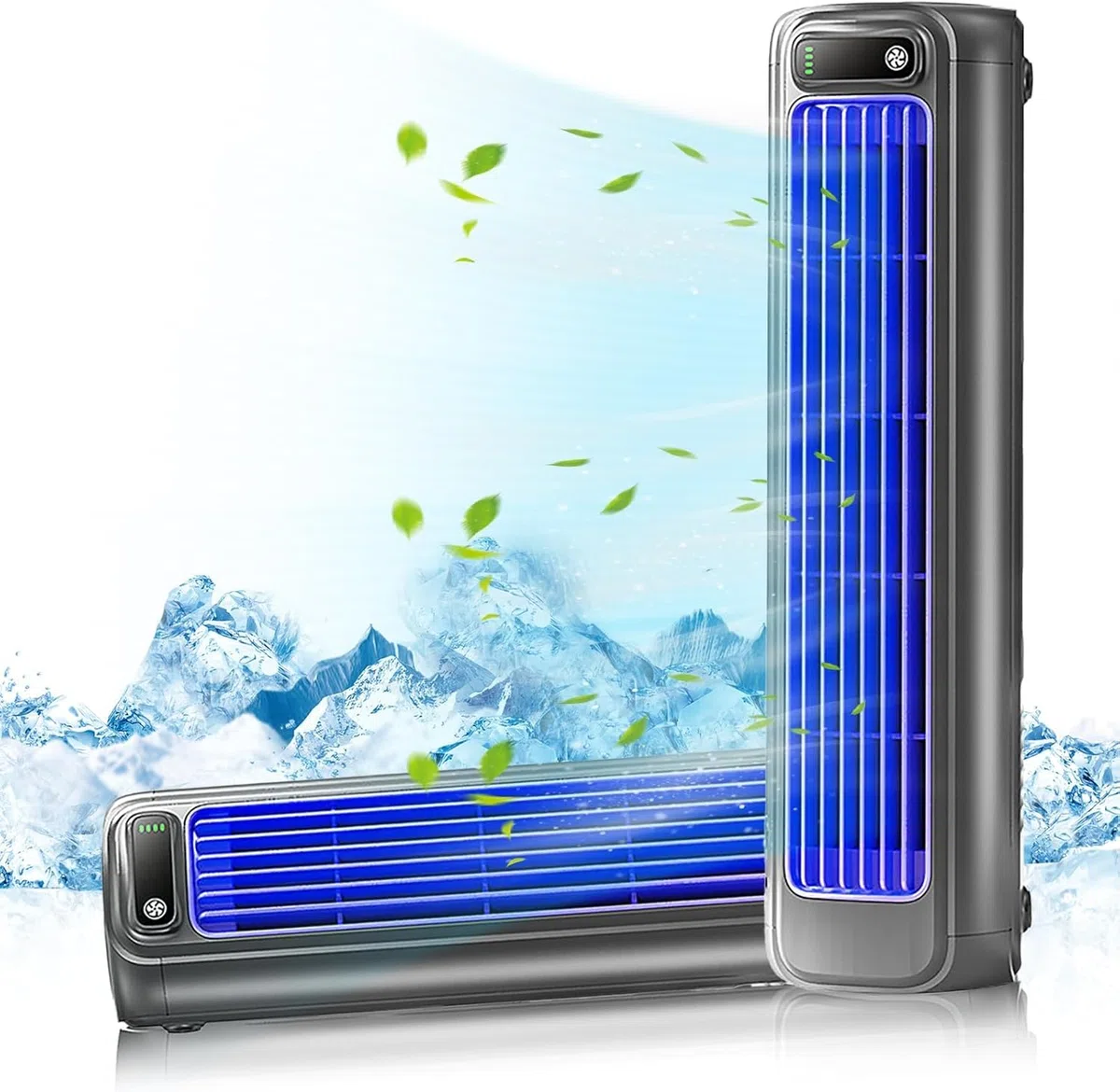 Coldeez Cooling Ace – Persönlicher Luftkühler, leistungsstark & schnell, flexibel aufstellbar mit Handy-Ablage, flüsterleise mit 3 Modi, energiesparend, langer Akku für Büro, Zuhause & unterwegs