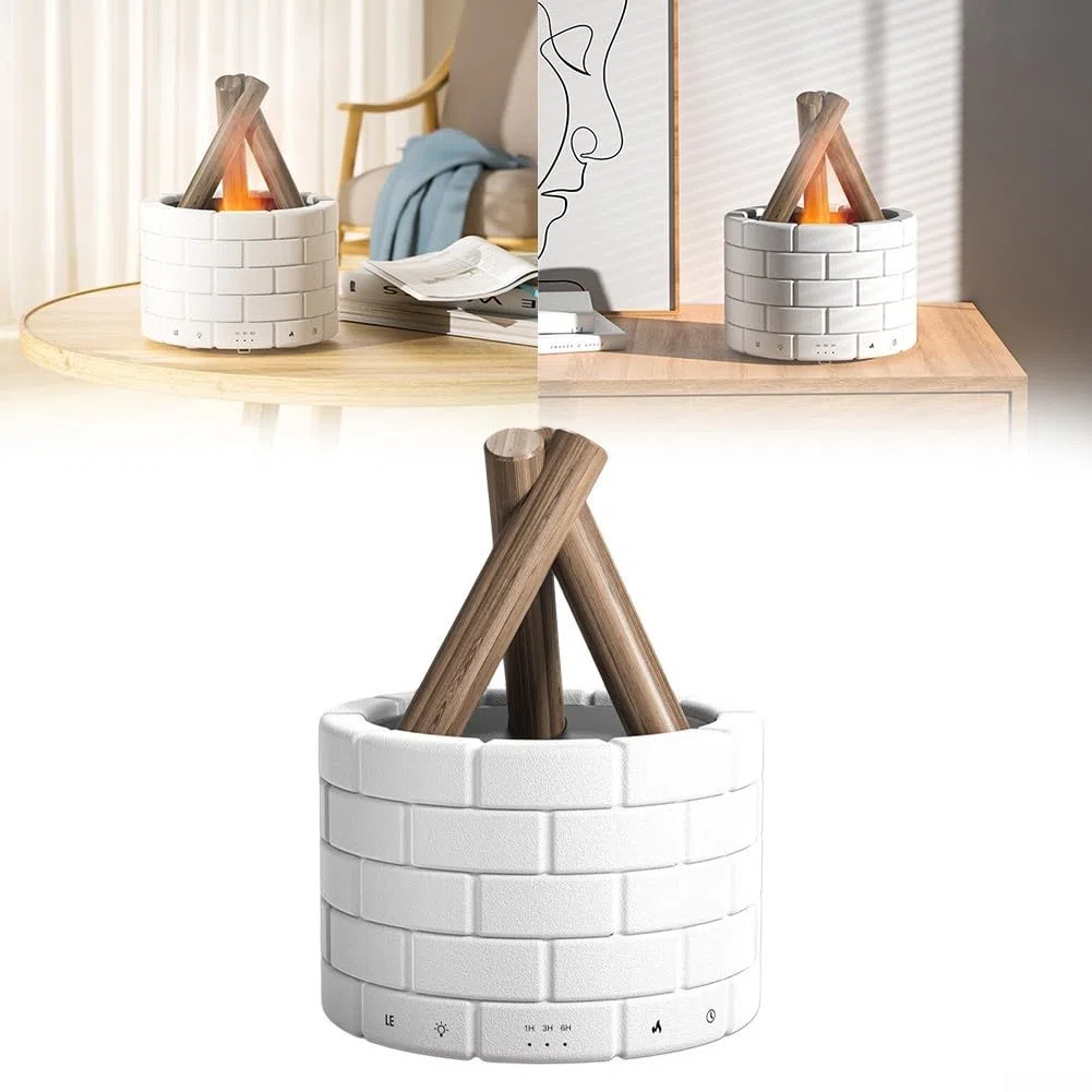 Oniissy Bonfire Luftbefeuchter, Simulation Flamme Luftbefeuchter Lagerfeuer Aromatherapie Maschine Spray Zerstäuber füllen Sie das Haus mit Duft, genießen Sie langanhaltend