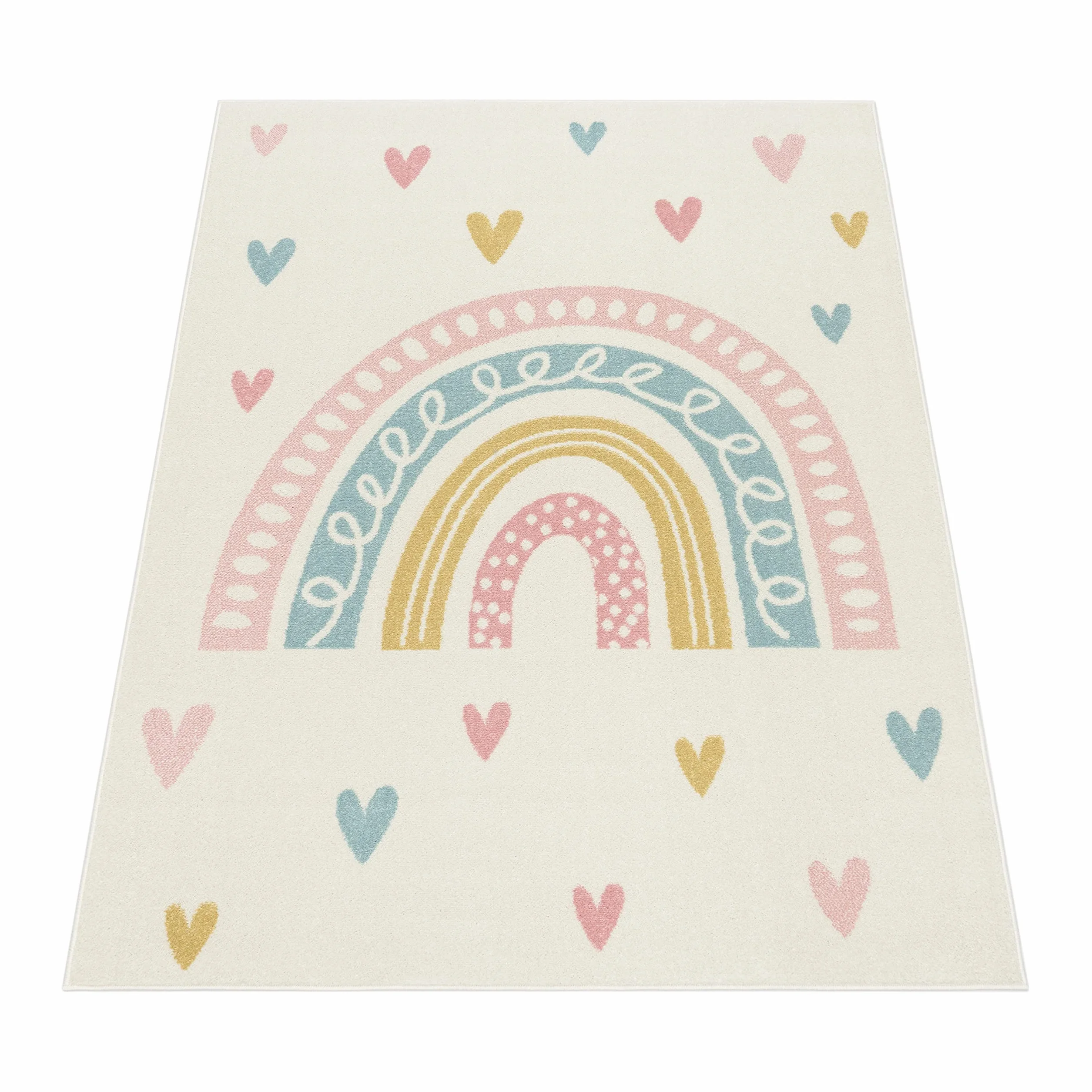 Paco Home Kinderteppich Teppich Kinderzimmer Mädchen Jungs Verschiedene Motive Und Größen, Grösse:120x160 cm, Farbe:Creme 4