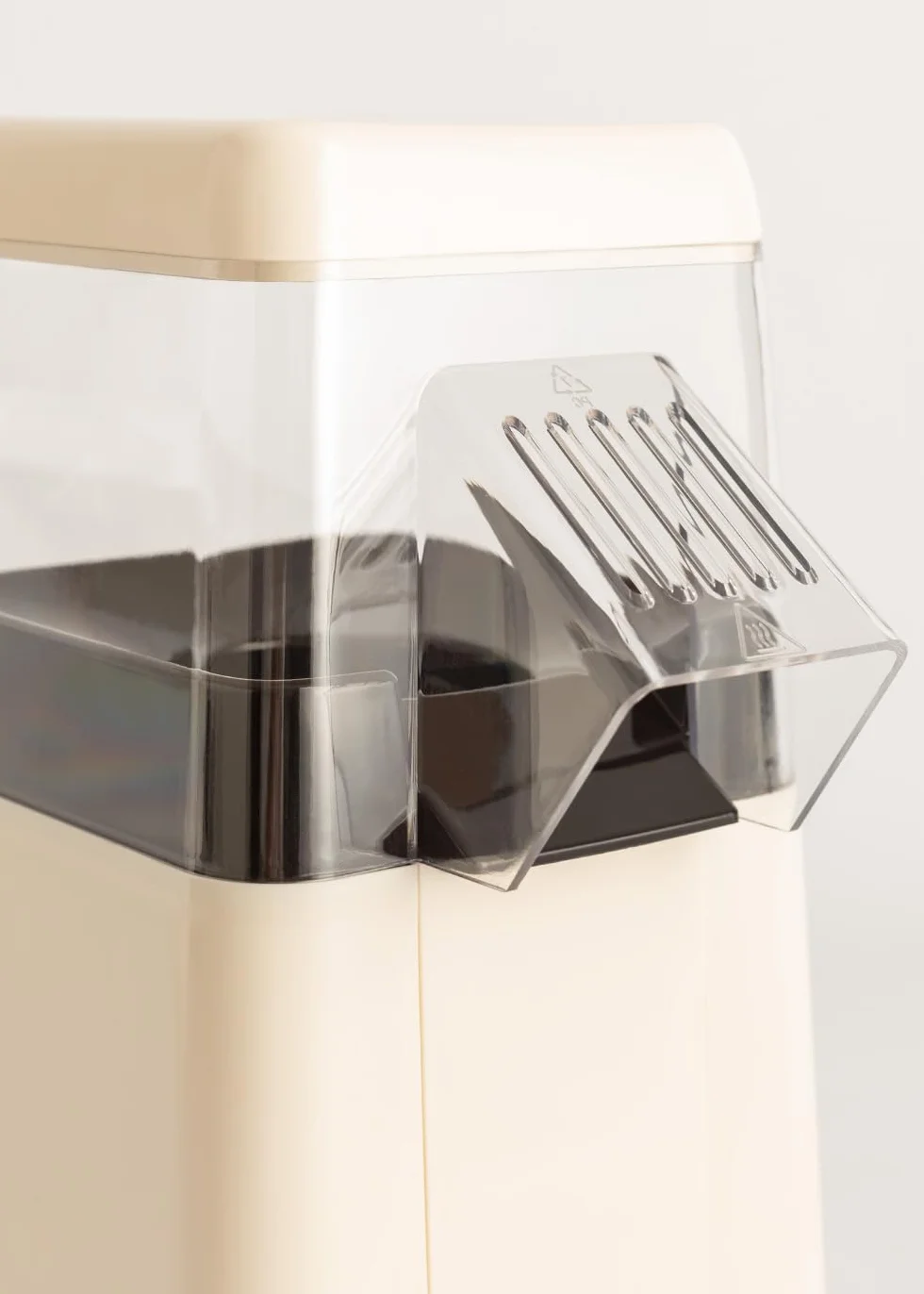 CREATE/POPCORN MAKER/Elektrische Popcornmaschine Cremeweiß/Retro-Stil, Fettfrei, Ölfrei, einfache Bedienung, Sicherheitssystem, 1200W, 80g Mais in 3 Minuten