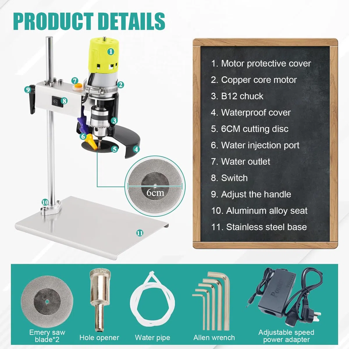 Elektrischer Glasschneider für Flaschen 6000r/min Flaschenschneider Glasflaschenschneider Glasschneider Schneidwerkzeug für Weinflaschen, Seeglas, Handwerk, DIY Blumentopf