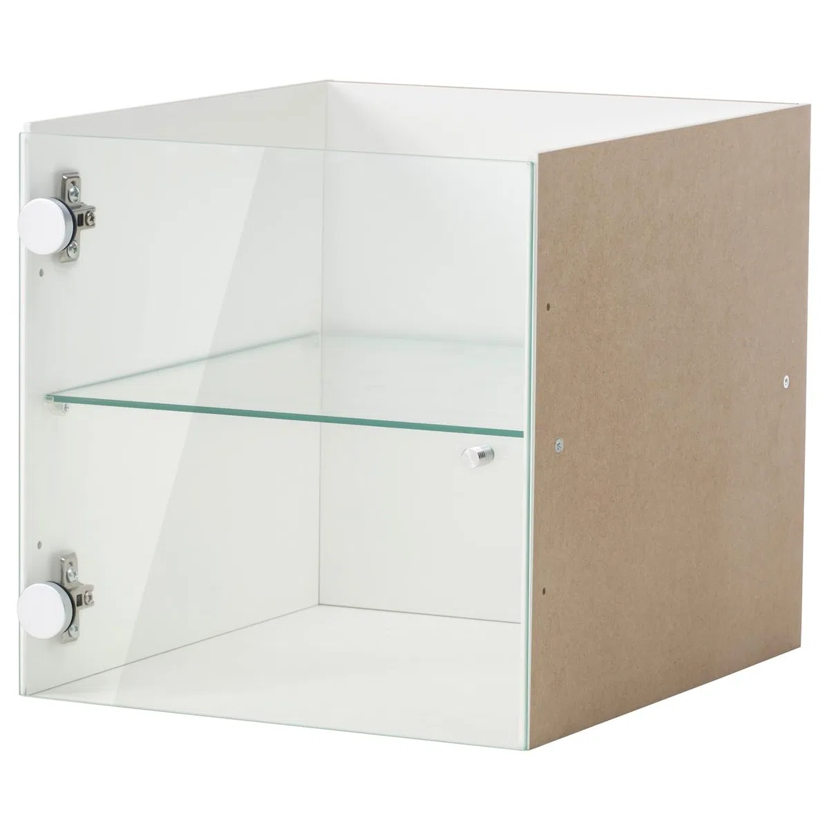 IKEA KALLAX Vitrinentüreinsatz weiß; (33x33cm); Kompatibel mit EXPEDIT