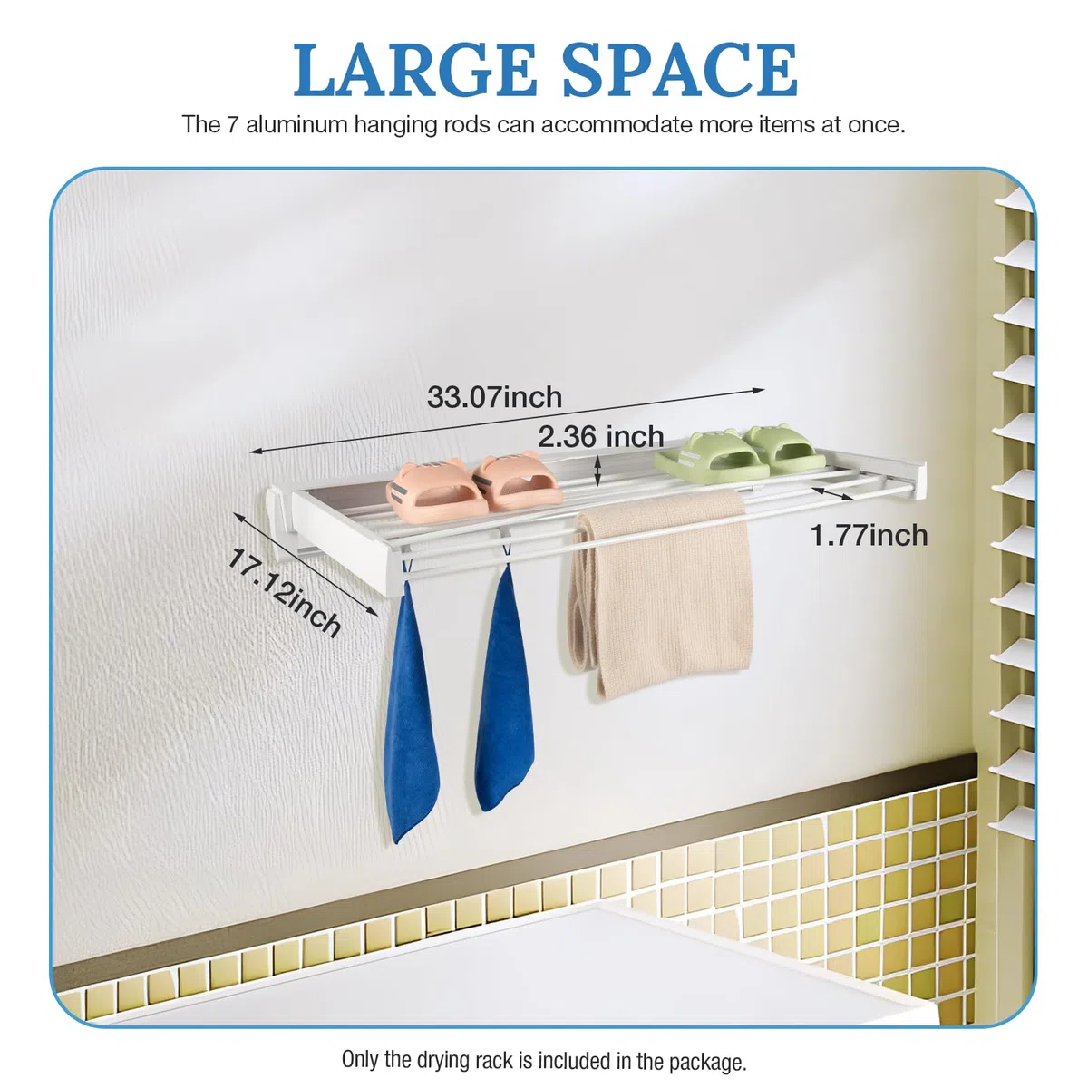 Wäscheständer Wandmontage, Wandtrockner Ausziehbar | Wäscheleine Ausziehbar Wand | Wäschetrockner Wand | Wandwäschetrockner | Platzsparend | Für Innen- und Außenbereich (Weiß, 85,5 cm)