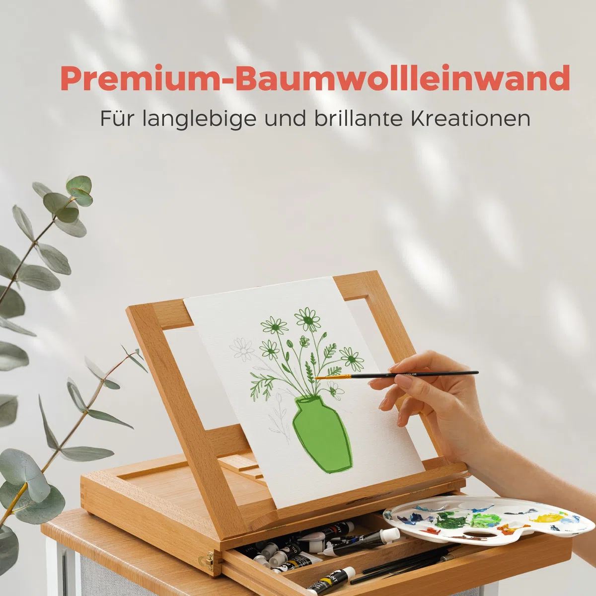 Zenacolor Leinwand Zum Bemalen 3 Größen (30 Stück) - Leinwände Set 280 g/m² 100% Baumwolle - Für Acrylfarbe, Ölmalerei, Gouache