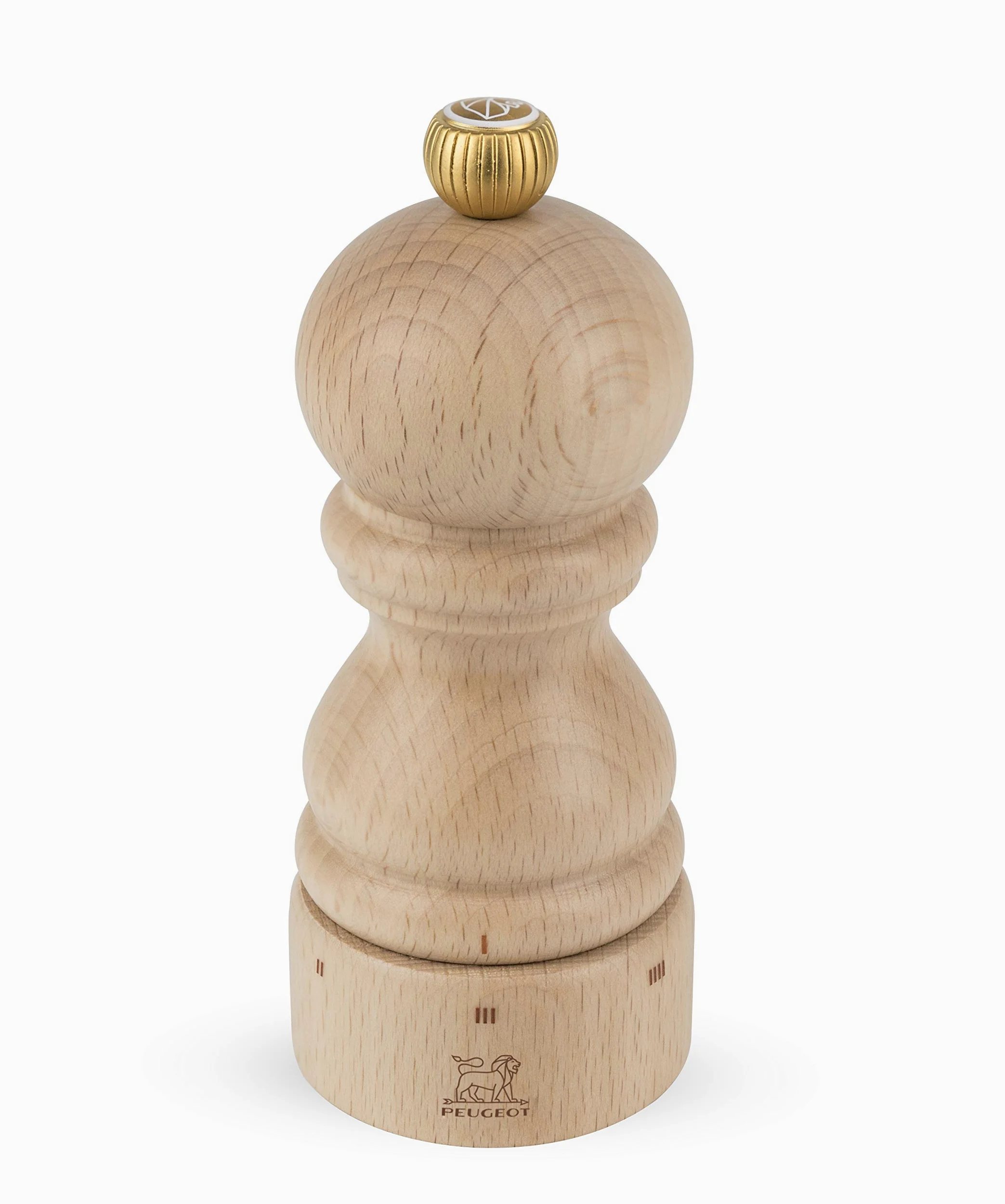 PEUGEOT - Salzmühle Paris u‘Select 12 cm - 6 voreingestellte Mahlgrade - Innovatives Zirlion-Mahlwerk für pulverfeines Salz - Aus PEFC-zertifiziertem Holz - Französisches Know-how - Naturfarben