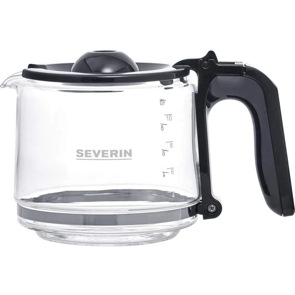 SEVERIN Kaffeemaschine, aromatischer Kaffee mit dem Kaffeebereiter für bis zu 10 Tassen, Filterkaffeemaschine mit Schwenkfilter, Edelstahl/schwarz, KA 4822