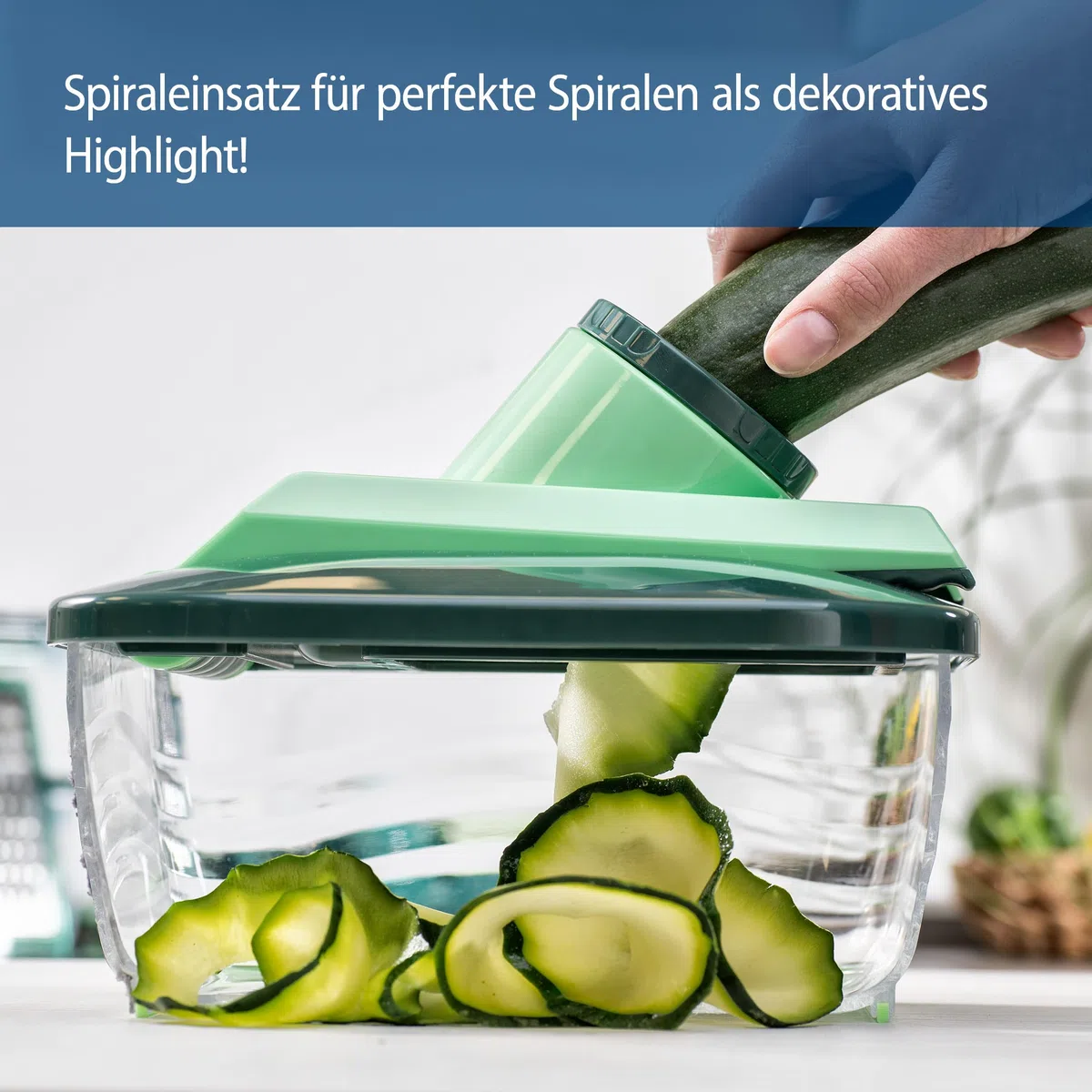 Genius Nicer Dicer Chef (15 Teile) | Obstschneider, Gemüseschneider, Zwiebelschneider, Zerkleinerer, Gemüsehobel, Mandoline, Grün
