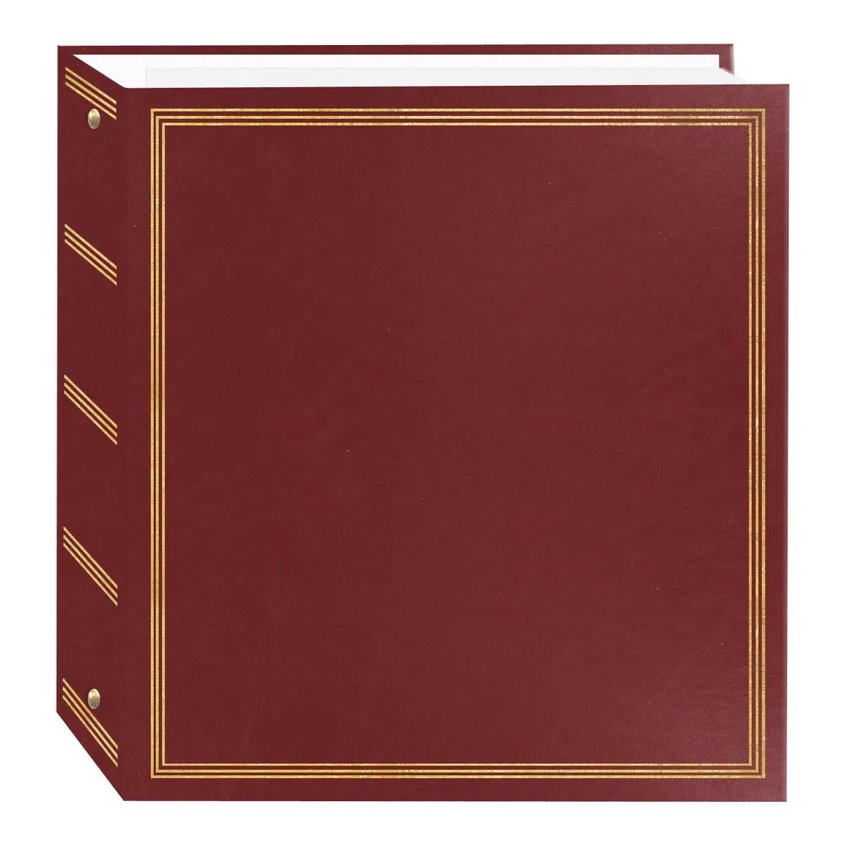 Pioneer TR-100 Fotoalbum, magnetisches 3-Ring-Album mit 100 Seiten, Burgunderrot