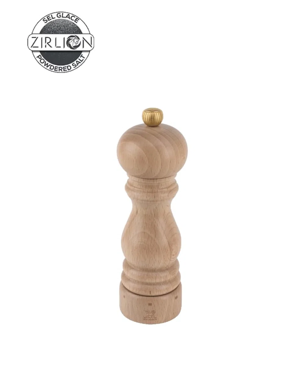 PEUGEOT - Salzmühle Paris u‘Select 18 cm - 6 voreingestellte Mahlgrade - Innovatives Zirlion-Mahlwerk für pulverfeines Salz - Aus PEFC-zertifiziertem Holz - Französisches Know-how - Naturfarben
