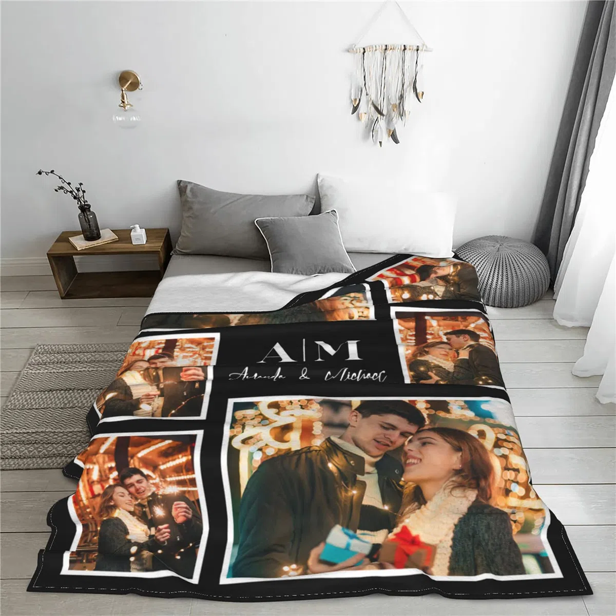 Easycosy personalisierte Decken für Paare Geschenke Benutzerdefinierte Bild, Foto werfen für Freundin Ihr Geburtstag Anniversay Ideen 150×200cm