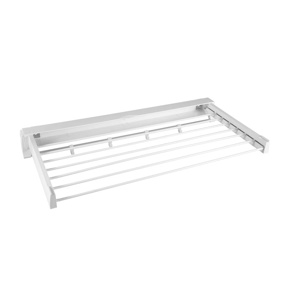 Wäscheständer Wandmontage, Wandtrockner Ausziehbar | Wäscheleine Ausziehbar Wand | Wäschetrockner Wand | Wandwäschetrockner | Platzsparend | Für Innen- und Außenbereich (Weiß, 85,5 cm)