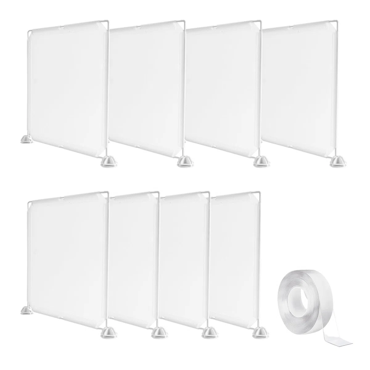 mumisuto 8 Stück Regaltrenner,Transparente Regalteiler Multifunktionaler Shelf Divider,Kleiderschrank Regaltrenner Schrankregaltrenner für Bücherregale,Schränke,Küchenschränke,Badezimmer,30x30cm