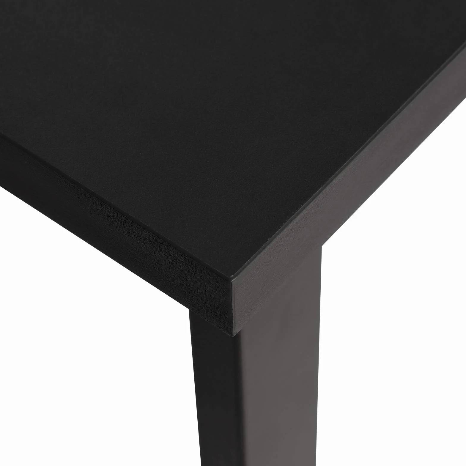 WOLTU Küche Bartisch und 2 Hocker Set Frühstück Esstisch Schwarz Couchtisch Starkes Metallgestell BT26sz+BH130sz-2