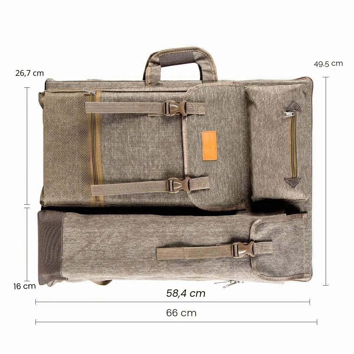 TRANSON Kunstmappe, Künstlerrucksack, Leinwandtasche, Groß 66 x 49,5 cm