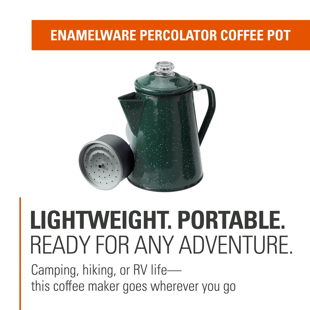 GSI Outdoors Kaffeekanne mit Perkolatoreinsatz 1,2 L Perkolator