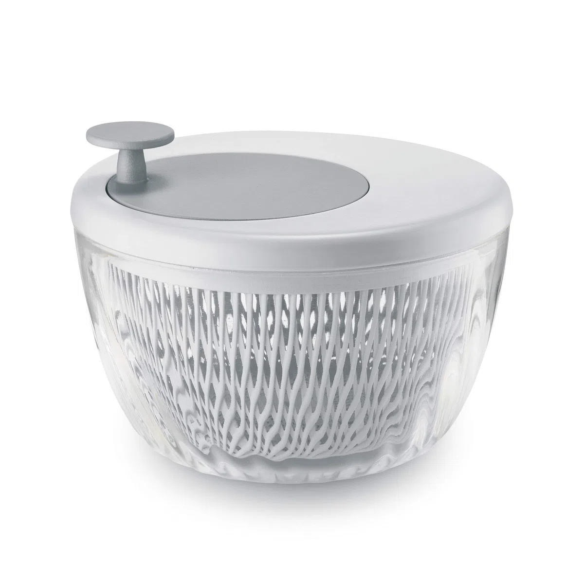 Guzzini - Kitchen Active Design, SPIN&STORE Salatschlüder mit Deckel - Weiß, Ø26 x h19 cm | 4000 cc - 17090011
