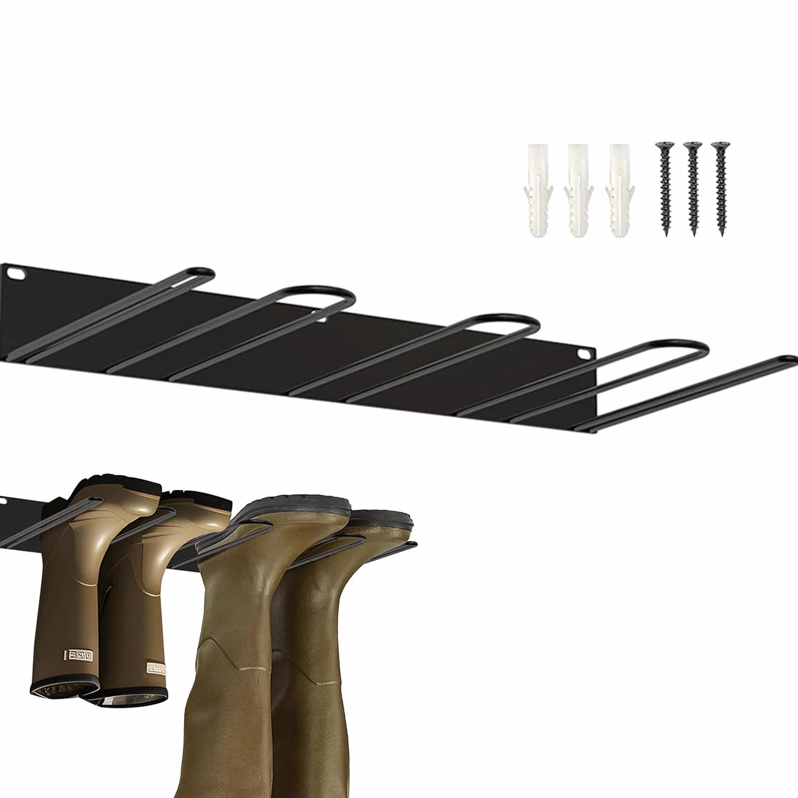 Teksome Welly Stiefelregal – Waden-Aufhänger zur Wandmontage, Stabiler Stiefel-Organizer aus Metall, universeller Stiefelhalter für Schrank, Eingangsbereich, Außenbereich, Garage