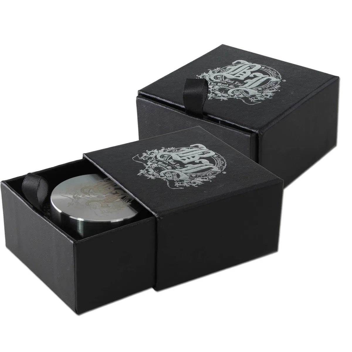 Black Leaf Edelstahlgrinder 4-tlg inkl. Schaber & Pollensieb