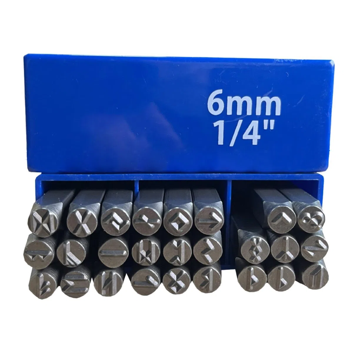 MagiDeal DIY Gothic Steampunk Runenstempel Symbol Stempelset mit Box 6mm Gravur Basteln Alphabet Stempelset Runenbeschriftungswerkzeug für Papier Aluminium