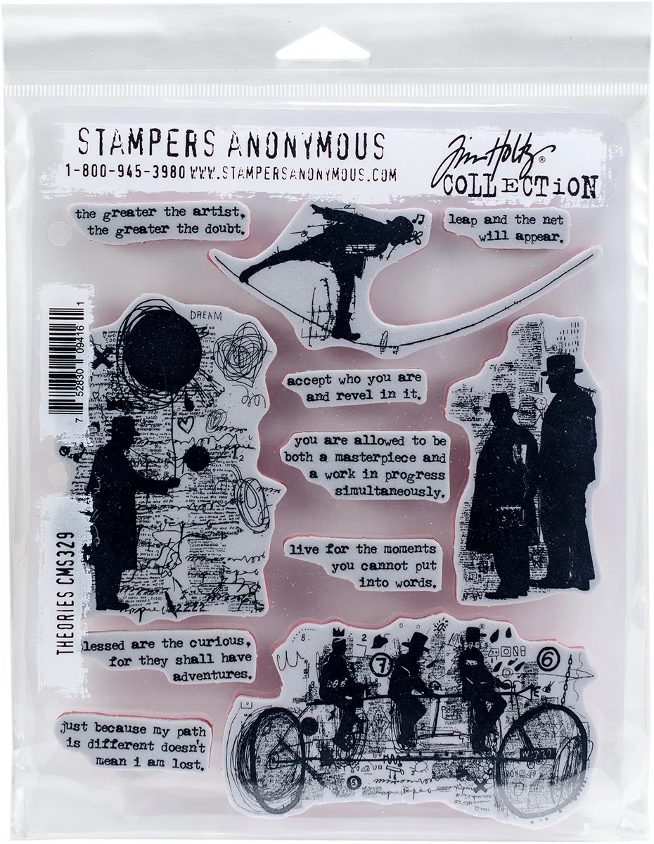Tim Holtz - Stampers Anon Cling RBBR Stempelset Theorien, mehrfarbig, Einheitsgröße