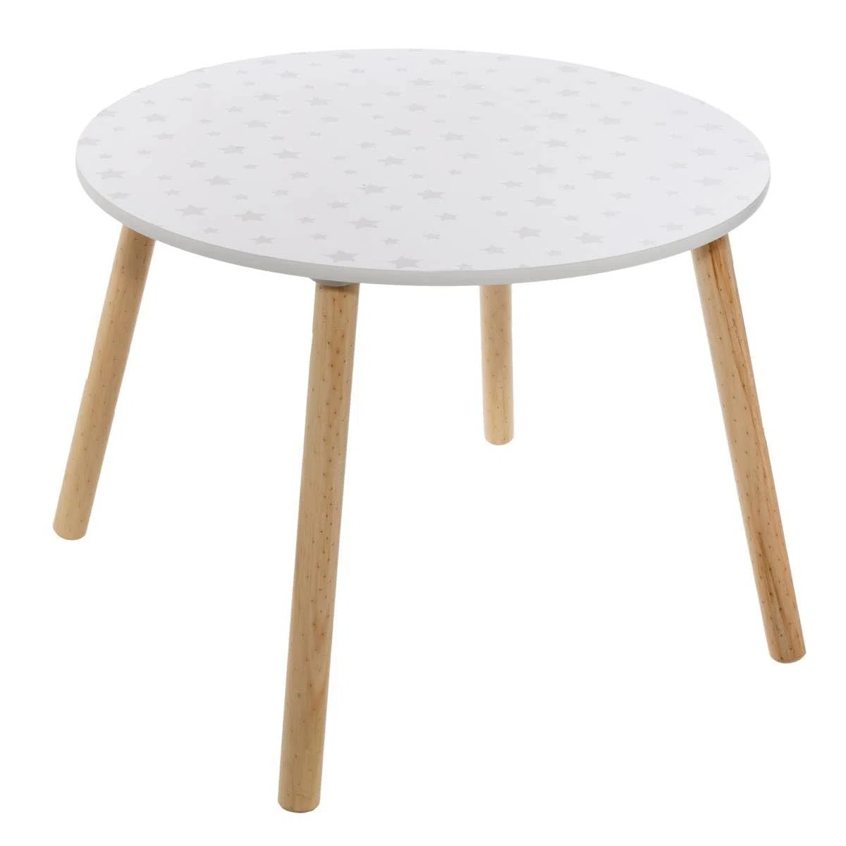 Atmosphera Kids ATM-127152D Kindertisch, weich, Sterne, Weiß, Holz, 60x42.5 cm (Lot de 1)
