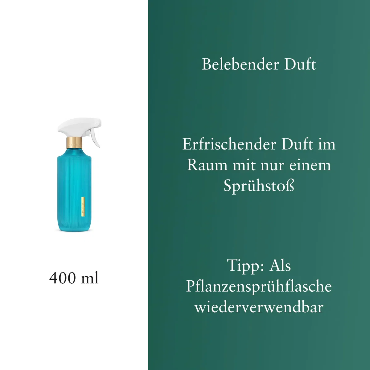 RITUALS Raumspray, The Ritual of Karma, Weißer Tee und Lotusblüte, Lang anhaltender Luxusduft, Premium Glasflasche, 400 ml