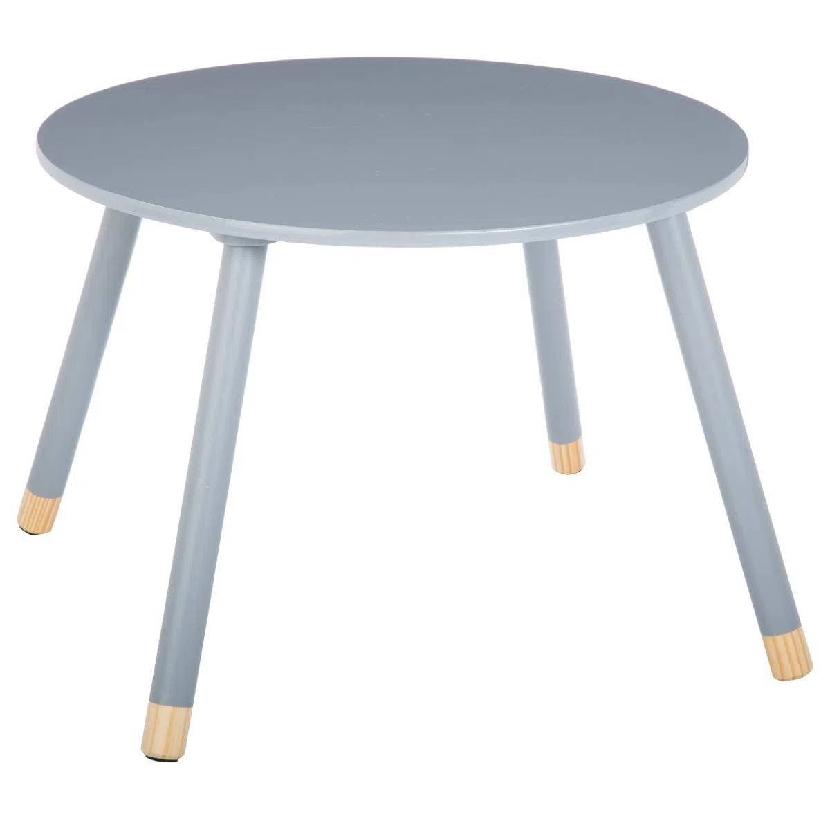 ATMOSPHERA CREATEUR D'INTERIEUR Runder Tisch aus Holz für Kinder, Farbe: Grau