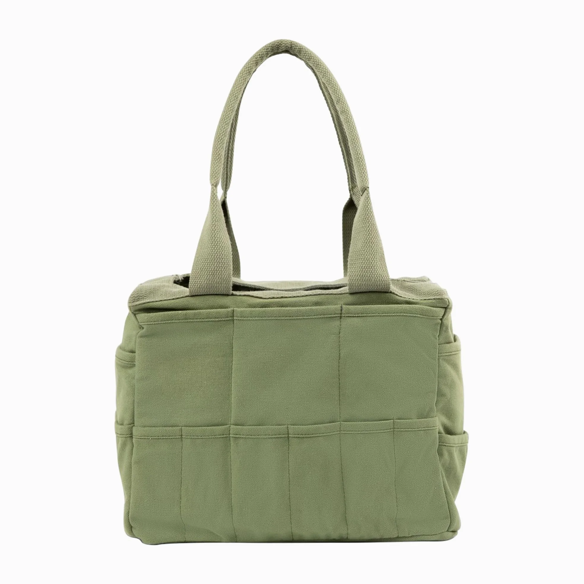 Soolla Studio Kunst-Organizer: Aufbewahrung für Töpferwerkzeuge, Waschbare Handarbeitstasche, Strick- und Häkelprojekttasche, 30 Taschen, 15+ Leinwandfarben, Künstlertasche für Erwachsene (Ganja-Grün)