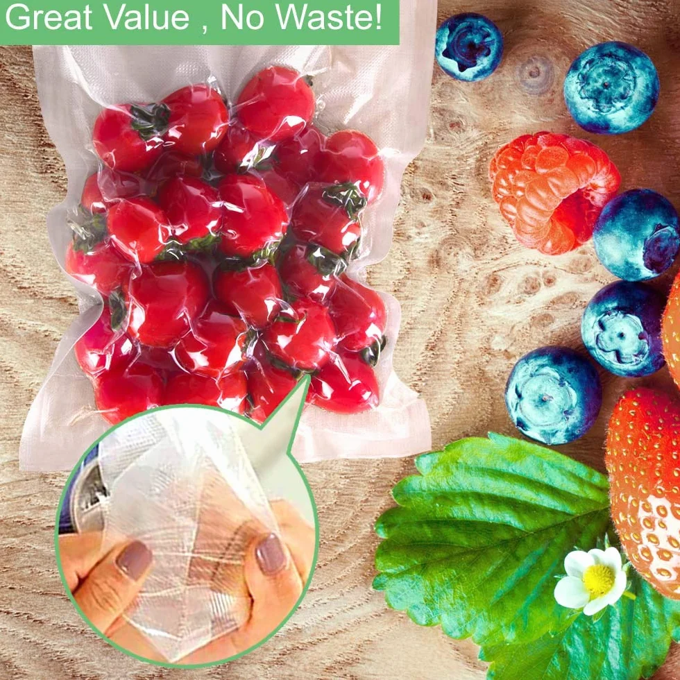 O2frepak 200 Beutel 20x30cm Vakuumier Beutel Vakuumbeutel für Lebensmittel,BPA-Frei,für Folienschweißgeräte Ggeeignet