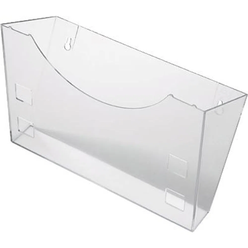 helit H6103002 - Wandhalter „the grid“, glasklar | Prospekthalter zur Wandmontage für Informationsmaterial und Flyer