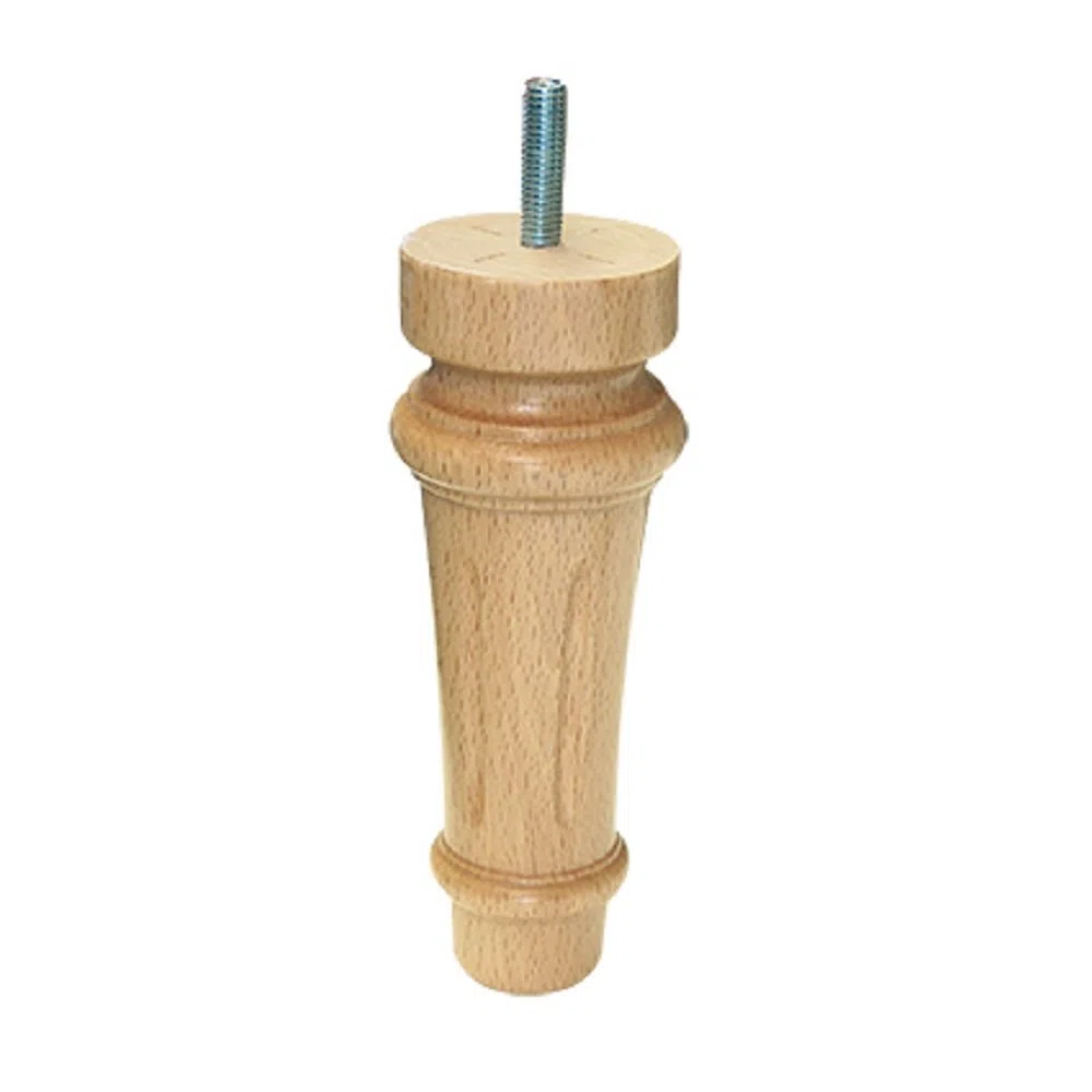Margot Royal Louis XVI 3700527828183 Bettbeine, Holz, naturlackiert, Höhe 15 cm, 4 Stück