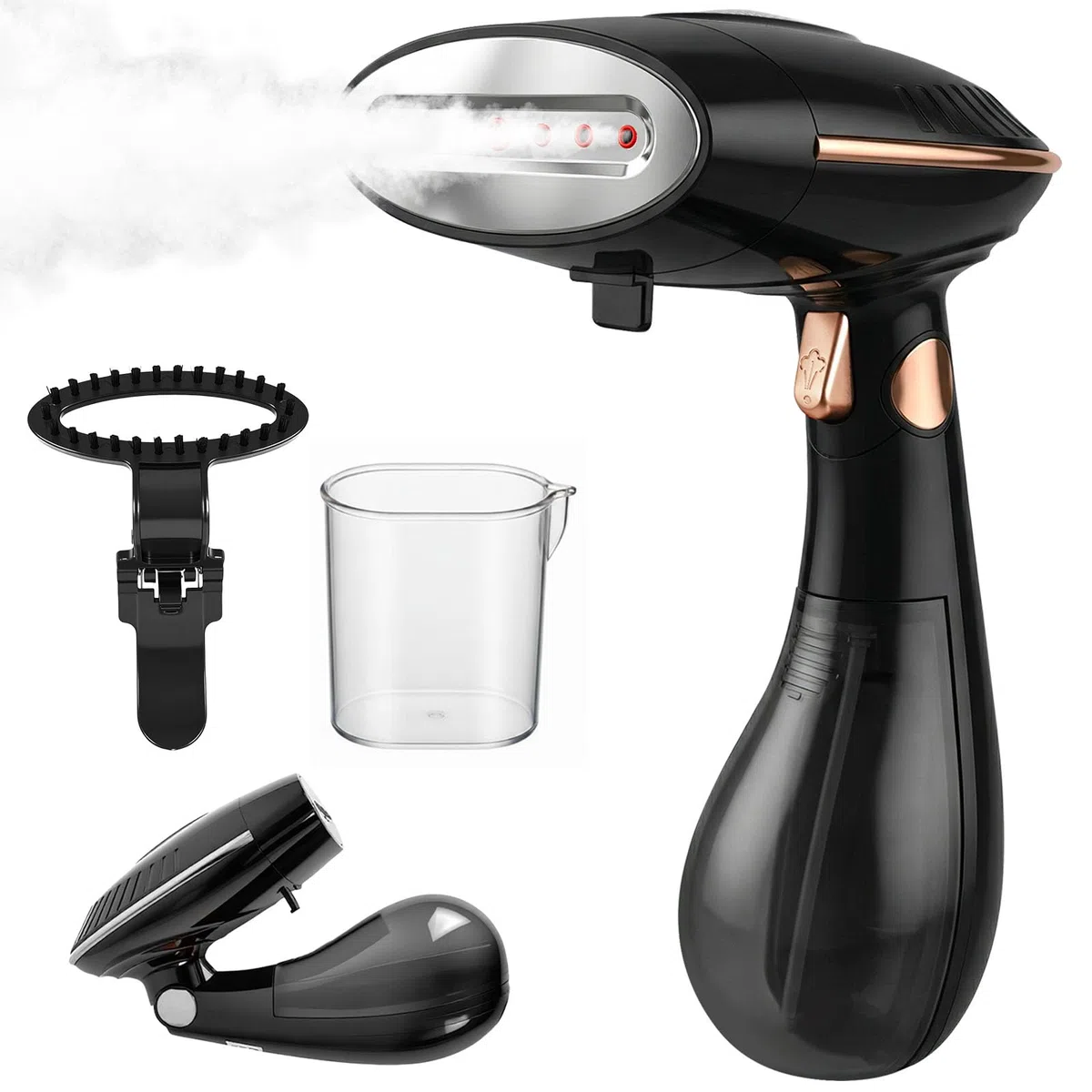 Steamer Dampfglätter - 1500W Steamer, 168ml Wassertank Dampfglätter, Faltenentferner für Kleidung & Clothing, 30s Schnellaufheizung, Bügeleisen 2-in-1 Steamer für Reise & Urlaub