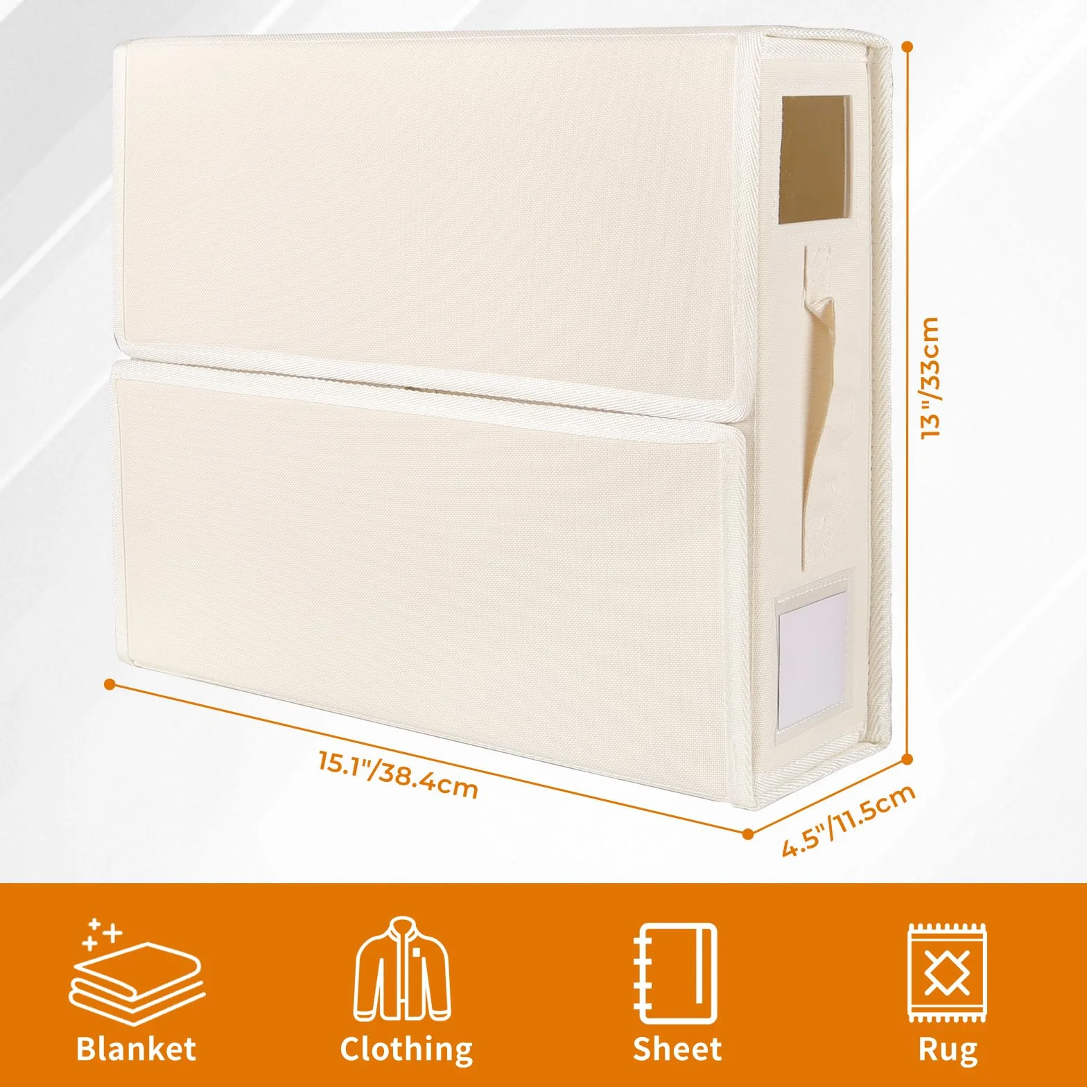 6 Stück Aufbewahrung Bettwäsche Organizer, Faltbarer Aufbewahrungstasche für Bettlaken, Oxford-Stoff Aufbewahrungsbox Kann in Kleiderschrank, Unterbett und in Schubladen (Beige)