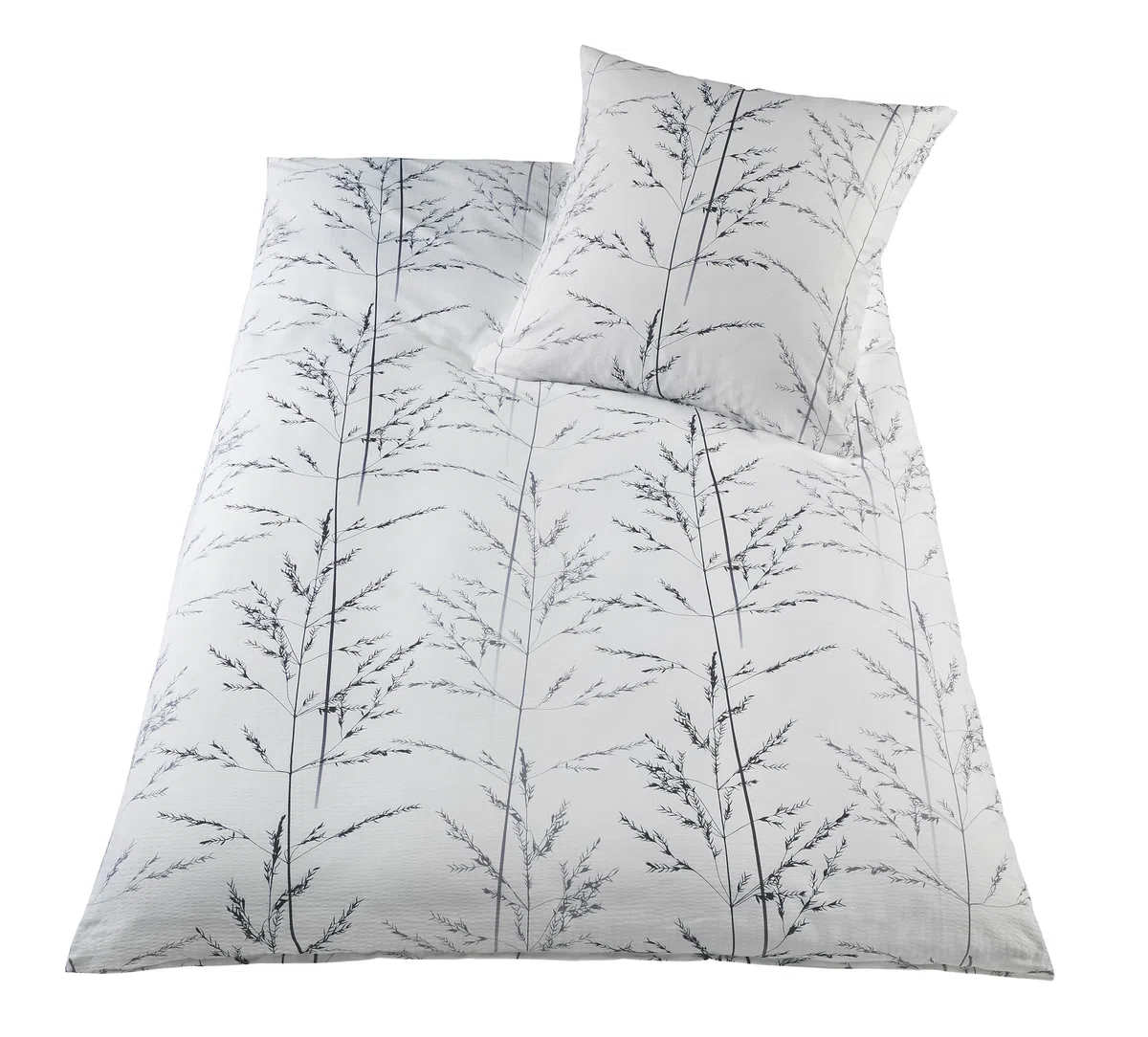 BaSaTex Seersucker Bettwäsche Baumwolle Set 2teilig 135x200 + 80x80 cm Kissenbezug | Öko-Tex Zertifiziert | Bettgarnitur mit Struktur | Design Gracia