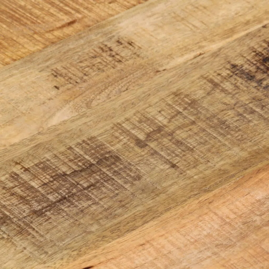 vidaXL Tischplatte, Holzplatte für Tisch Esstisch Couchtisch, Ersatztischplatte Rund, Massivholzplatte, Ø 50x3,8cm Raues Massives Mangoholz